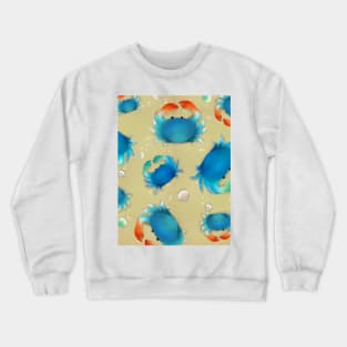 Blue Crabs on the Beach Crewneck Sweatshirt